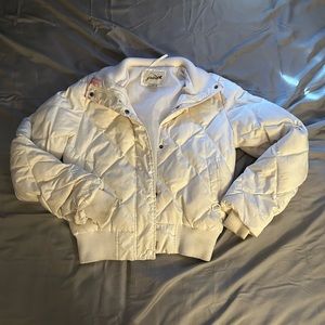Women’s White Quilted Puffer Coat